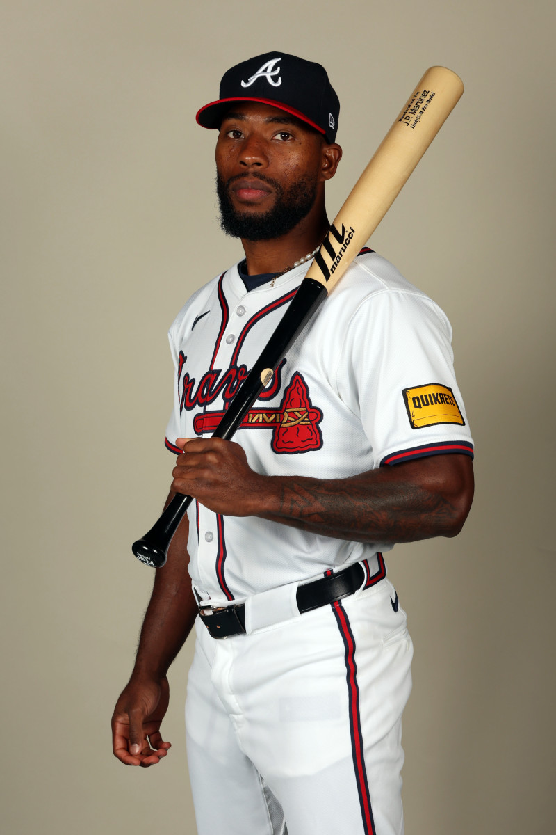 Feb 23, 2024; North Port, FL, USA; Atlanta Braves left fielder J.P. Martinez (67) poses for a photo during photo day at CoolToday Park.